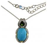 Natural 7.12 ct Sleeping Beauty Turquoise Necklace