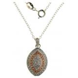 10kt Rose Gold/Sterling Silver Diamond Necklace