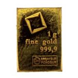 One Gram Gold Valcambi Bar