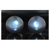 Genuine Gray Freshwater Pearl Earrings