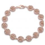 Brilliant 14.00 ct Morganite Tennis Bracelet