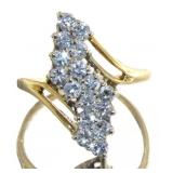 14kt Gold Brilliant 1.00 ct Diamond Cluster Ring