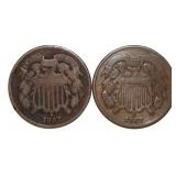 1867 Two Cent Copper Shield