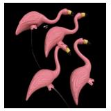 (4) Decorative Flamingos