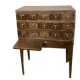 15 Drawer Antique File Cabinet