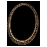 21 x 30 Gold Frame Oval Mirror