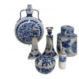 (7) Pc Blue & White Ware