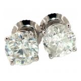 14kt Gold 2.58 ct Round Diamond Earrings