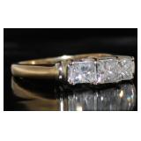 14kt Gold Princess Cut 3/4 ct Diamond Ring