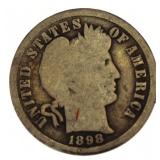 1898 San Francisco Barber Dime