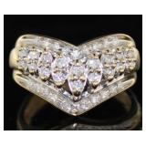 10kt Gold Elegant 1/2 ct Diamond Anniversary Rig