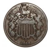 1866 Copper Shield Coin