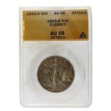 1943- D *AU58 Walking Liberty Half Dollar