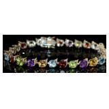 Natural 24.50 ct Rainbow Gemstone Bracelet