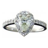 14kt Gold 1.67 ct Pear Cut Diamond Ring