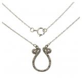 Brilliant Diamond Horseshoe Necklace