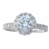 14kt Gold 1.48 ct Round Brilliant Lab Diamond Ring