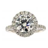 14k Gold 2.74 ct Brilliant VS Lab Diamond Ring