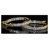 Diamond Accent Hoop Earrings