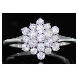 10kt Gold 1.00 ct Diamond Snowflake Ring