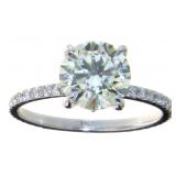 14kt Gold 2.40 ct Round Brilliant Lab Diamond Ring