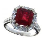 14kt Gold 5.41 ct Ruby & Diamond Ring