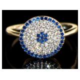 Brilliant Blue & White Sapphire Pave