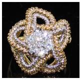 18kt Gold Brilliant 1/2 ct Diamond Dinner Ring