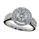 14K White Gold 1.61 ct Round Diamond Ring