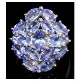 Natural 3.55 ct Tanzanite Cocktail Ring