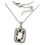 Natural 19.06 ct Crystal Quartz & Zircon Necklace