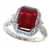 14kt Gold 5.33 ct Ruby & Diamond Ring