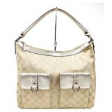 Gucci Hand Bag Brown Canvas