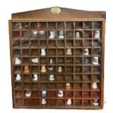 Thimble Display Case & Thimbles