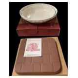 Never Used Longaberger Pie Plate & Basket Brick