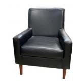 Black Faux Leather Arm Chair