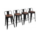 (4) Andewood Metal Bar Stools 24 "