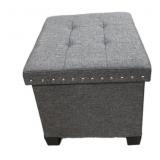 Gray Storage Ottoman