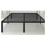 18 " White Metal Queen Platform Bed Frame