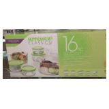 Kitchen Classics  16 PC Glass Food Storage