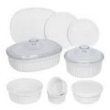 12pc French White Corning Ware Set