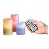 3pc Luma Candles- LED BULBS, Vanilla Scented