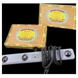 (2) Tampa Nugget Cigar Boxes & Bar Light