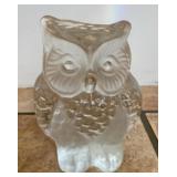 Viking owl glass figurine