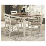 Ashley D743 Raelyn Counter Table & 4 Bar Stools