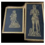 Pair of Brass Rubbings