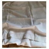 Fabric linen square table cloth with 3 lace