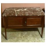 Antique Marble Top English Washstand (Marble