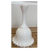 Fenton Spanish lace silver crest bell