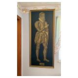 Huge Pair EnglishBrass Rubbings Wall Art